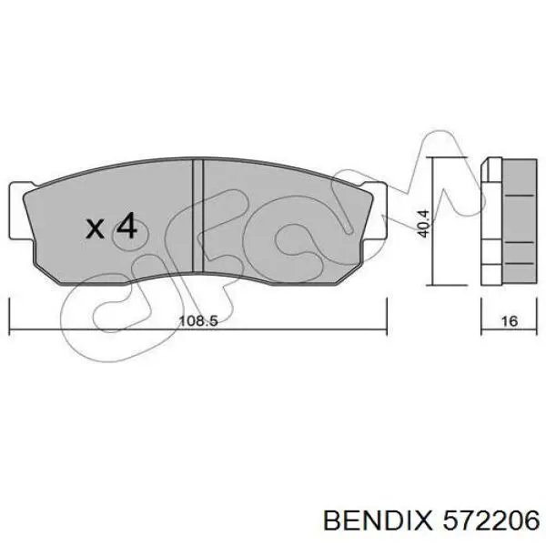 572206 Jurid/Bendix Колодки передние