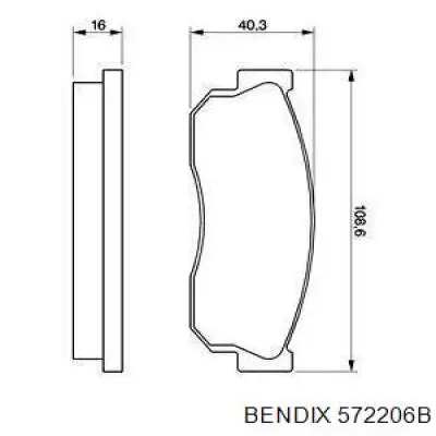 572206B Jurid/Bendix передние тормозные колодки