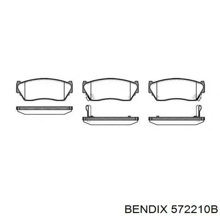 572210B Jurid/Bendix колодки тормозные передние дисковые