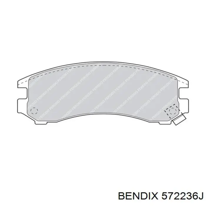 572236J Jurid/Bendix колодки тормозные передние дисковые