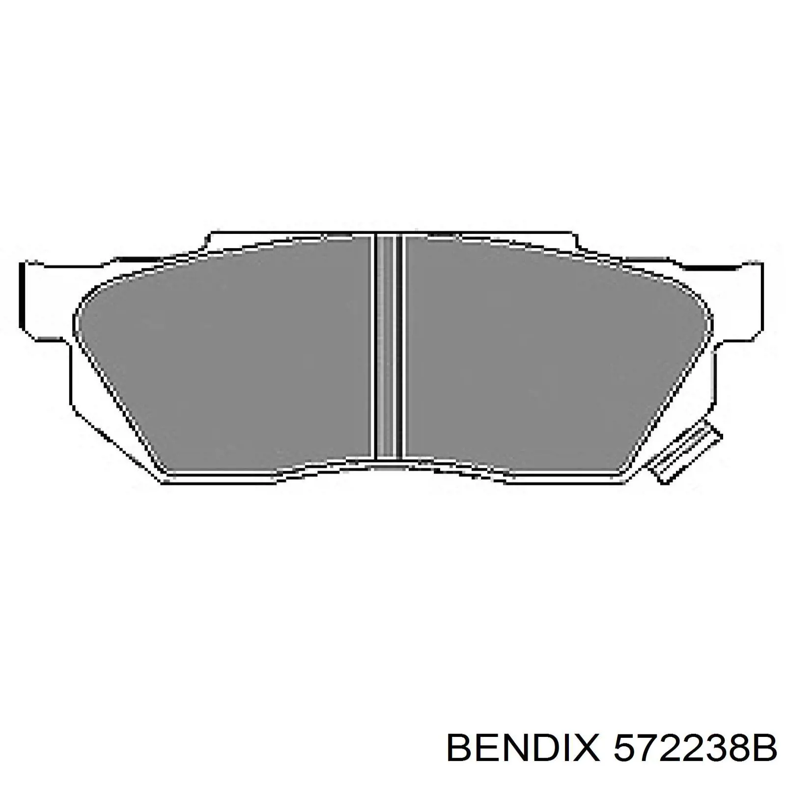 Передние тормозные колодки 572238B Jurid/Bendix