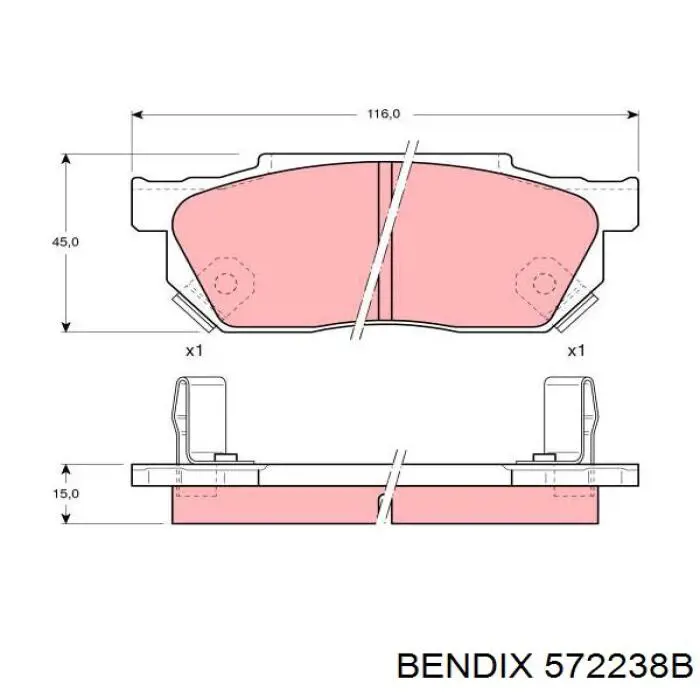 Колодки Jurid/Bendix 572238B цена, от 12.97 USD