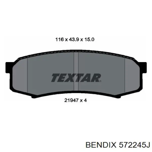 Задние дисковые колодки Jurid/Bendix 572245J