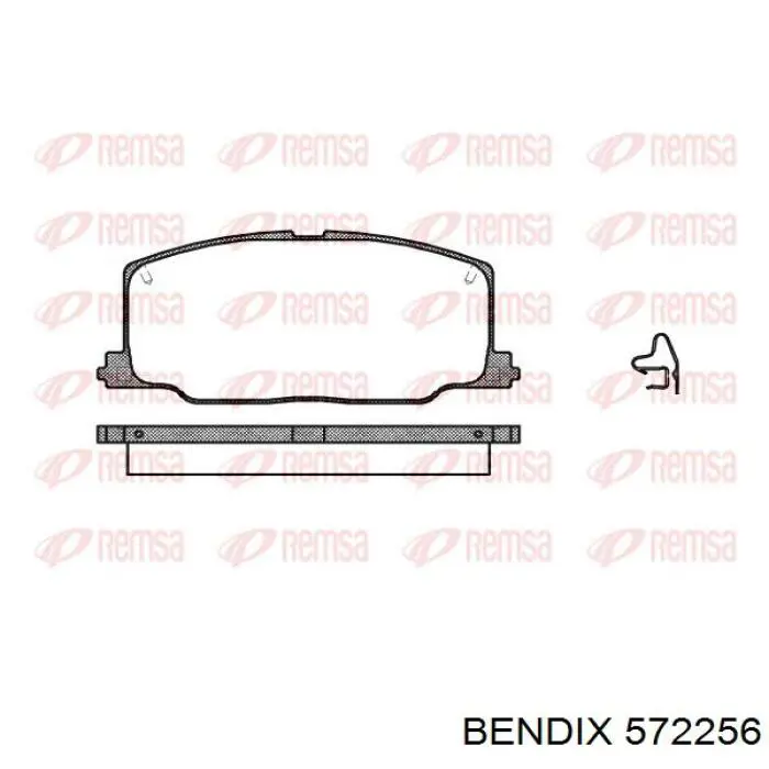 Передние тормозные колодки 572256 Jurid/Bendix