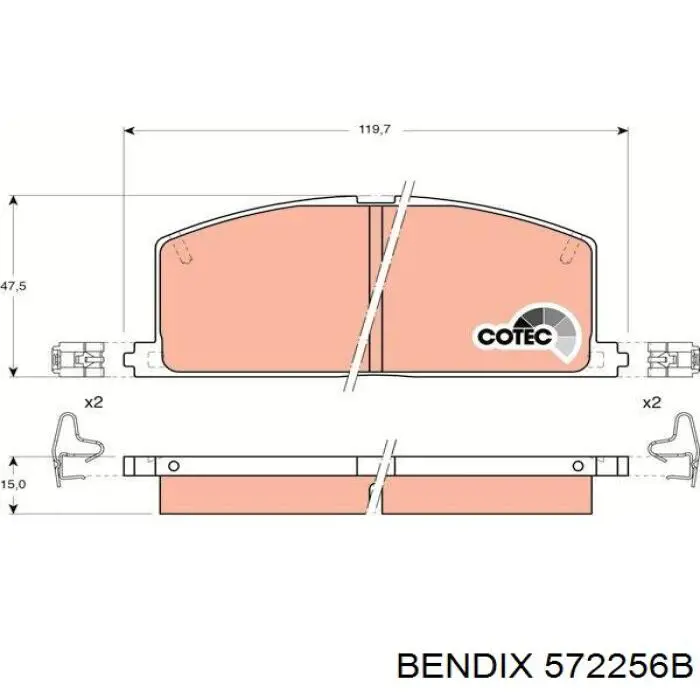 Колодки Jurid/Bendix 572256B цена, от 17.74 USD