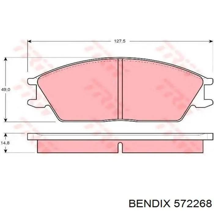 Купить 572268 Jurid/Bendix Колодки тормозные