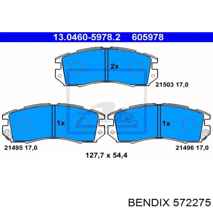 Купить 572275 Jurid/Bendix Колодки тормозные