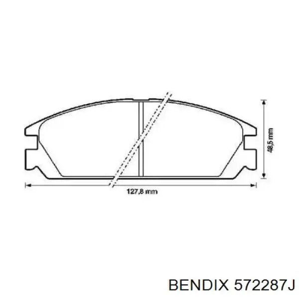 572287J Jurid/Bendix передние тормозные колодки