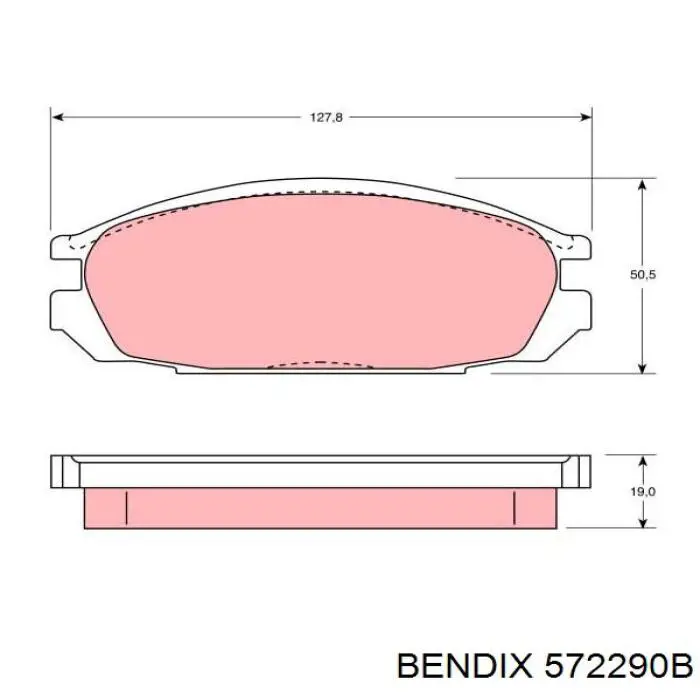 Колодки дисковые  Jurid/Bendix 572290B цена, от 27.80 USD
