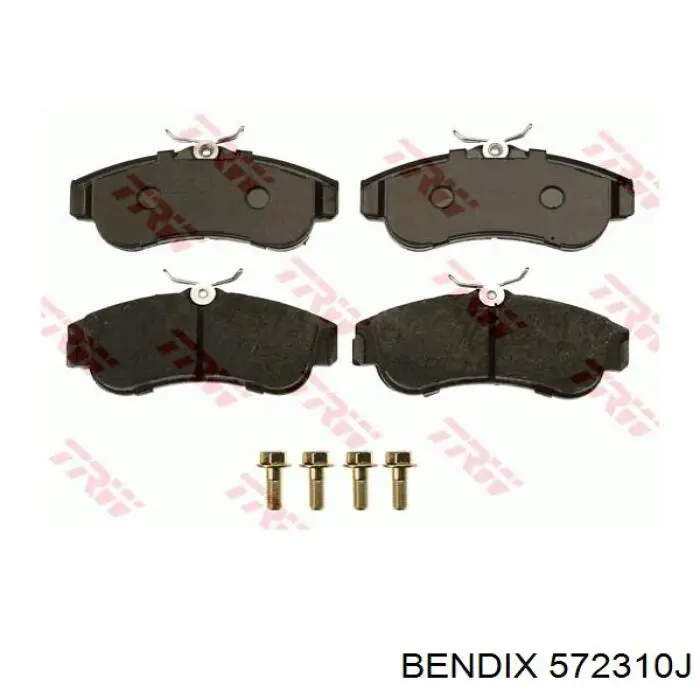 Передние тормозные колодки 572310J Jurid/Bendix