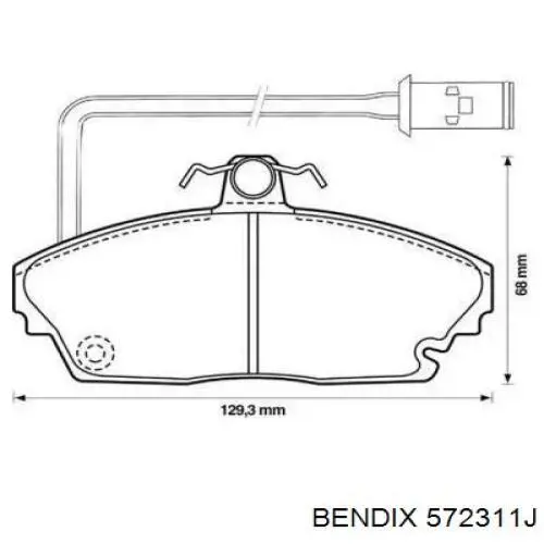 Передние тормозные колодки 572311J Jurid/Bendix