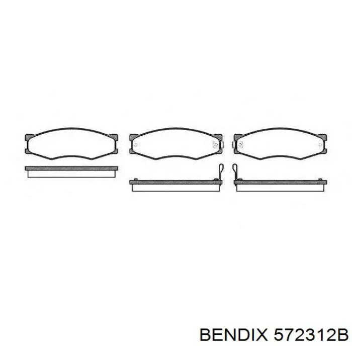 572312B Jurid/Bendix колодки тормозные передние дисковые