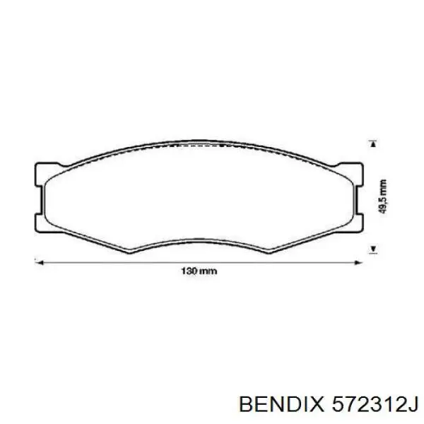 572312J Jurid/Bendix колодки тормозные передние дисковые