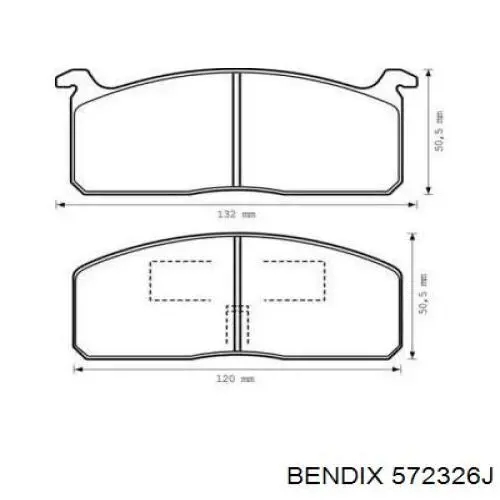 Передние тормозные колодки 572326J Jurid/Bendix