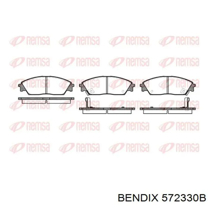 Передние тормозные колодки 572330B Jurid/Bendix