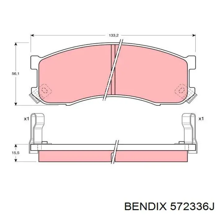 Купить 572336J Jurid/Bendix Колодки тормозные