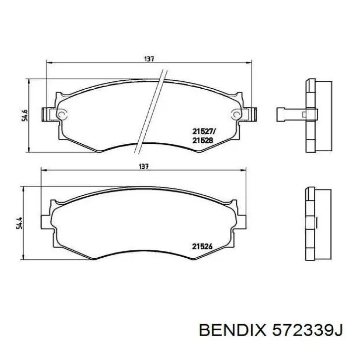 Колодки Jurid/Bendix 572339J цена, от 15.13 USD