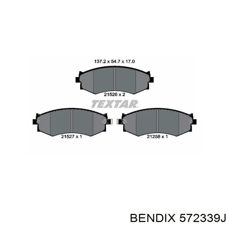 572339J Jurid/Bendix Колодки передние