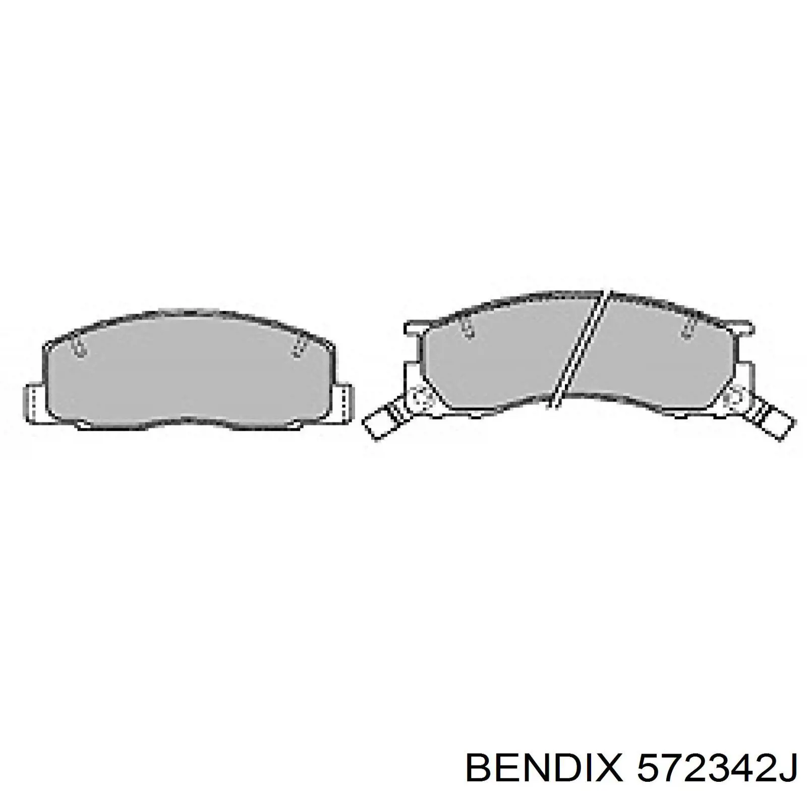 Передние тормозные колодки 572342J Jurid/Bendix