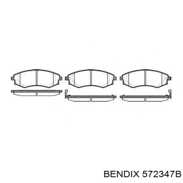 572347B Jurid/Bendix колодки тормозные передние дисковые