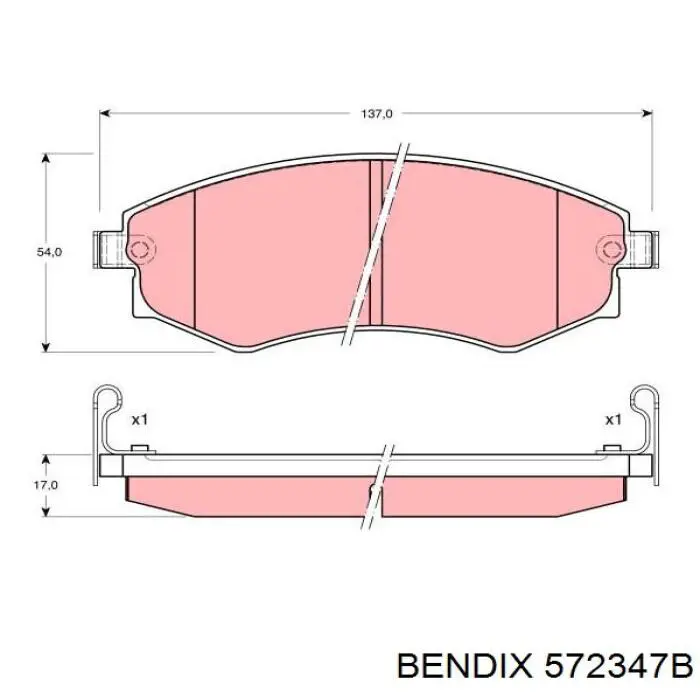 Купить 572347B Jurid/Bendix Колодки тормозные
