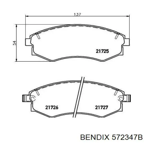 572347B Jurid/Bendix Колодки передние