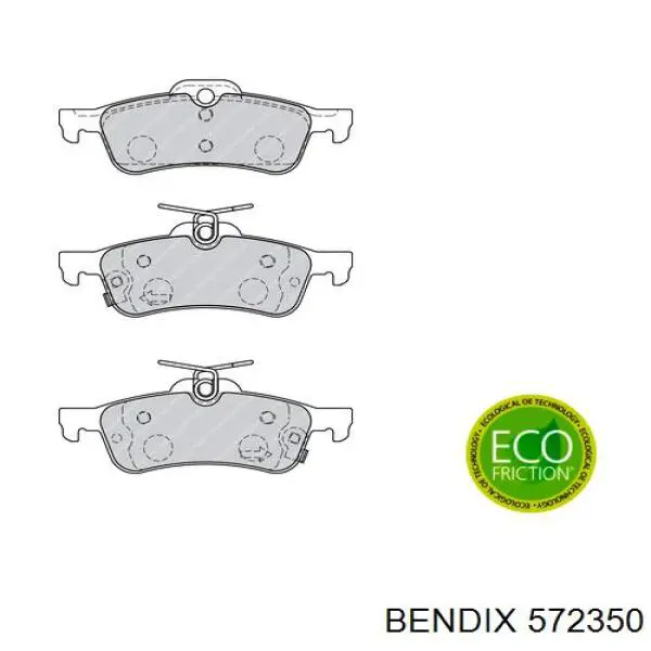 Передние тормозные колодки 572350 Jurid/Bendix