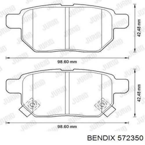 572350 Jurid/Bendix Колодки передние