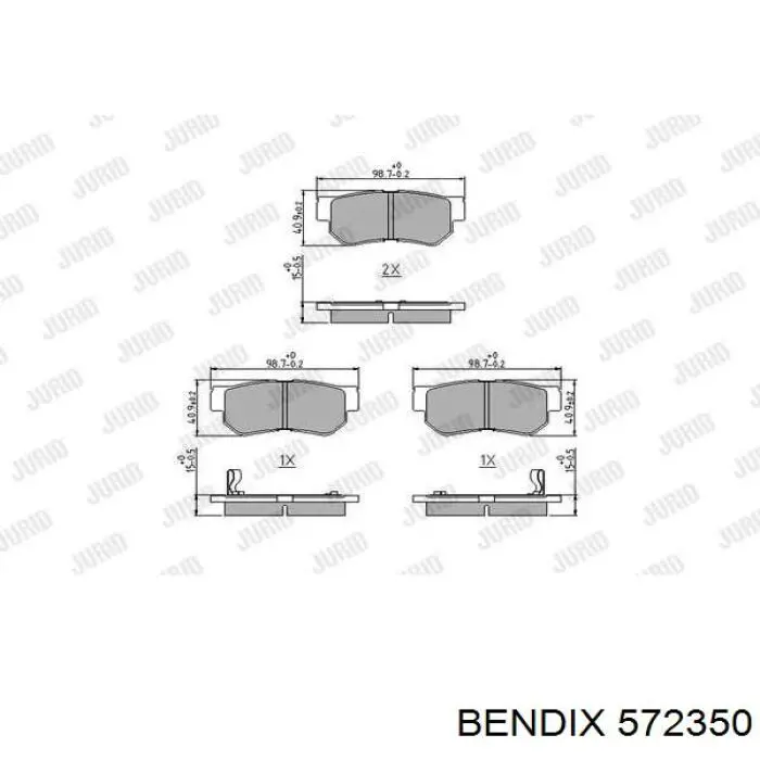 Колодки Jurid/Bendix 572350 цена, от 17.33 USD