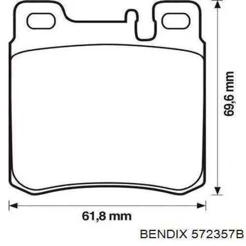 Тормозные колодки Jurid/Bendix 572357B
