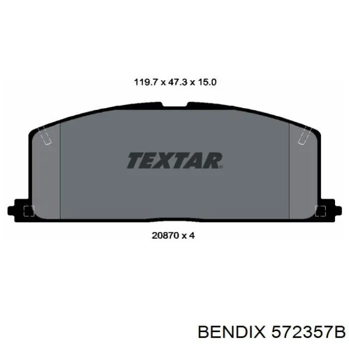 572357B Jurid/Bendix Колодки передние