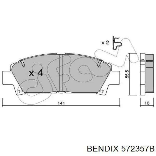 Колодки Jurid/Bendix 572357B цена, от 16.88 USD