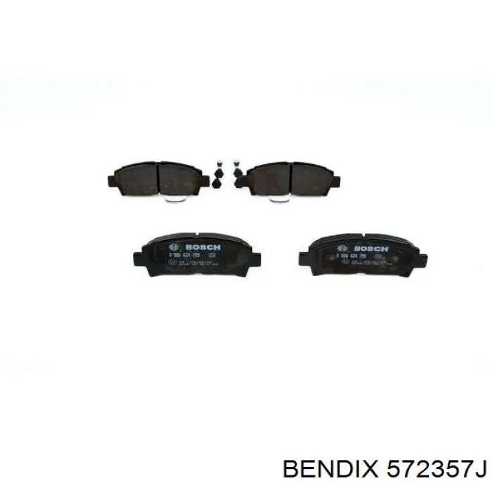 Передние тормозные колодки 572357J Jurid/Bendix