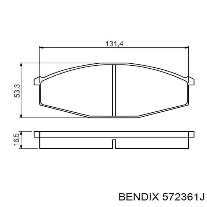 Купить 572361J Jurid/Bendix Колодки тормозные