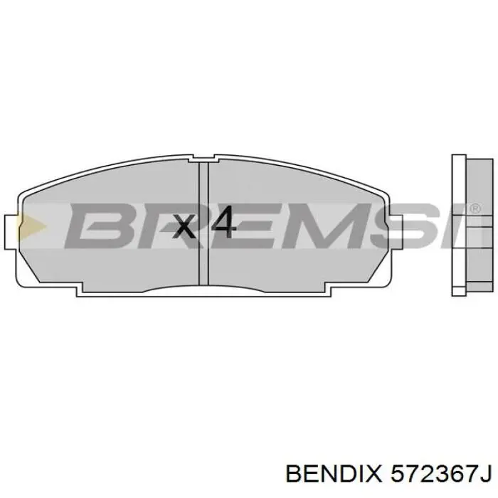 572367J Jurid/Bendix Колодки передние