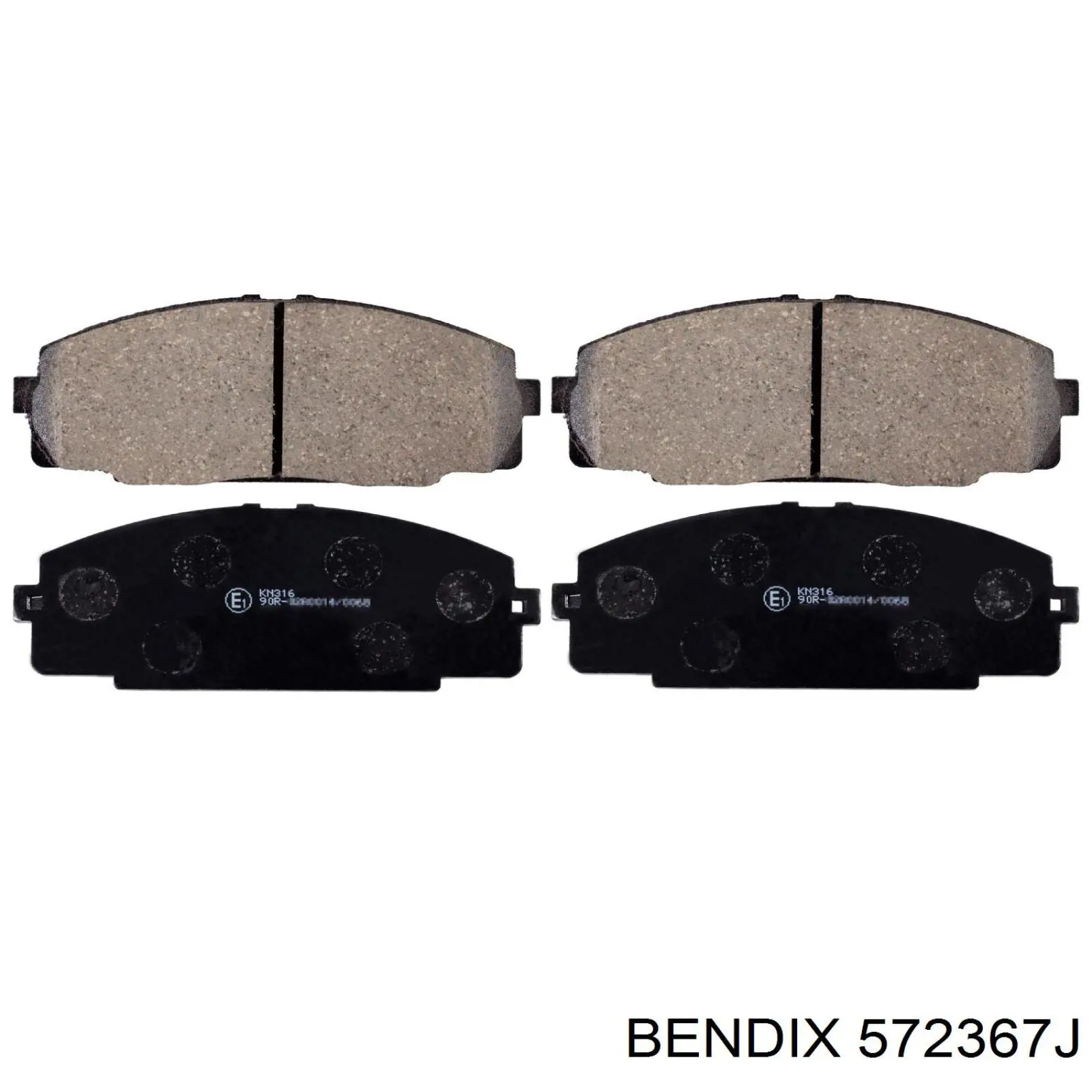 Передние тормозные колодки 572367J Jurid/Bendix