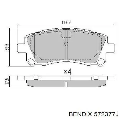 572377J Jurid/Bendix Колодки передние