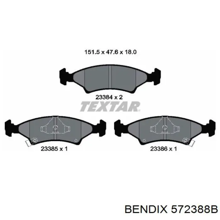 572388B Jurid/Bendix Колодки передние