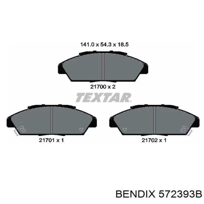 Тормозные колодки Jurid/Bendix 572393B