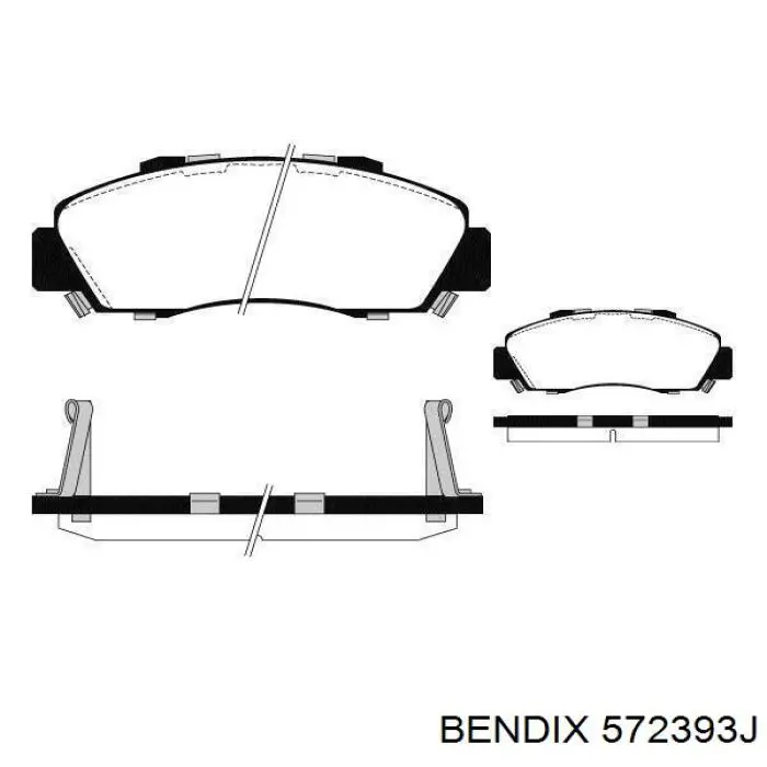 Купить 572393J Jurid/Bendix Колодки тормозные