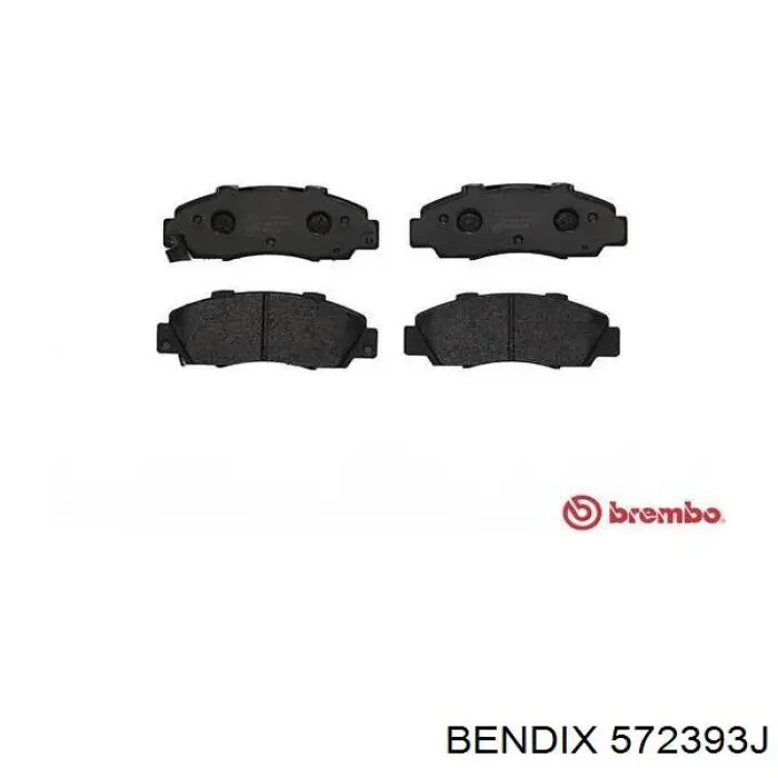 572393J Jurid/Bendix колодки тормозные передние дисковые