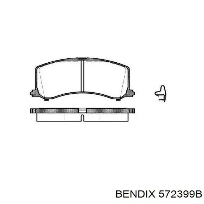 Передние тормозные колодки 572399B Jurid/Bendix