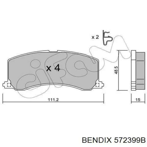 572399B Jurid/Bendix Колодки передние