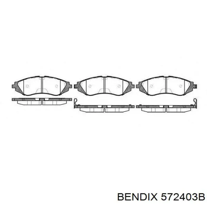 572403B Jurid/Bendix колодки тормозные передние дисковые