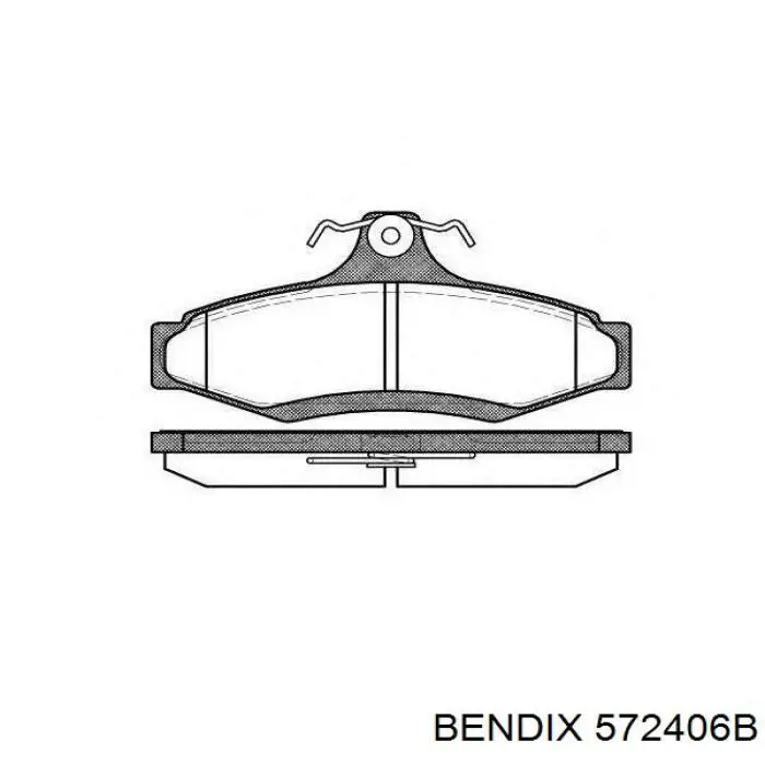 572406B Jurid/Bendix колодки тормозные задние дисковые