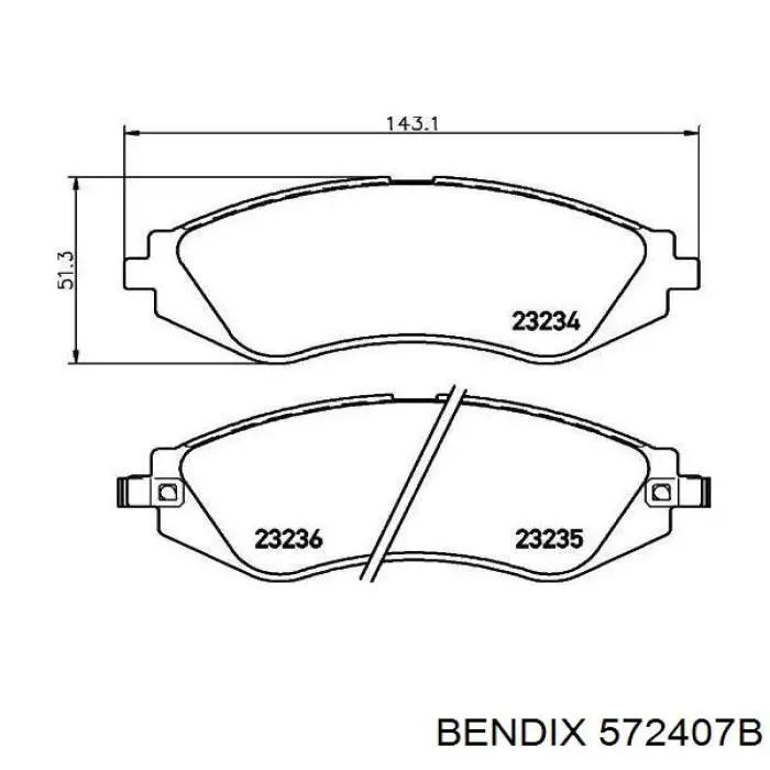 572407B Jurid/Bendix Колодки передние