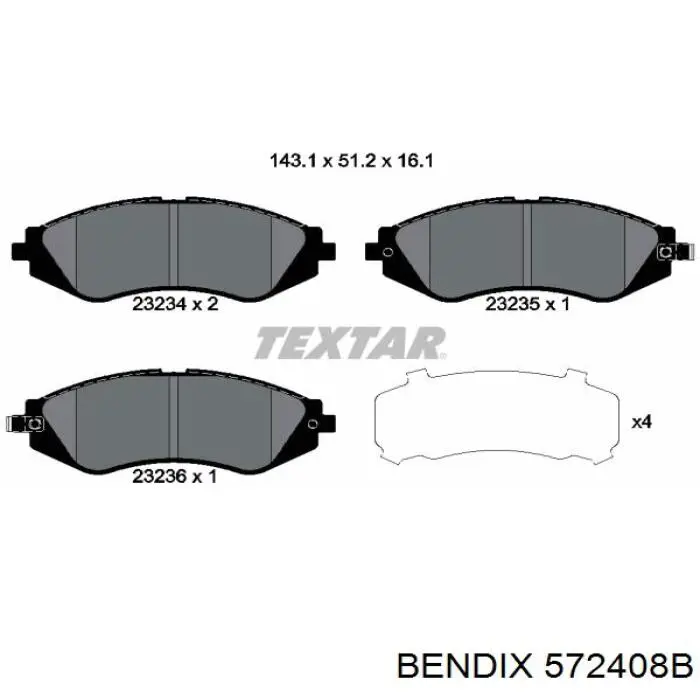 Колодки Jurid/Bendix 572408B цена, от 11.27 USD