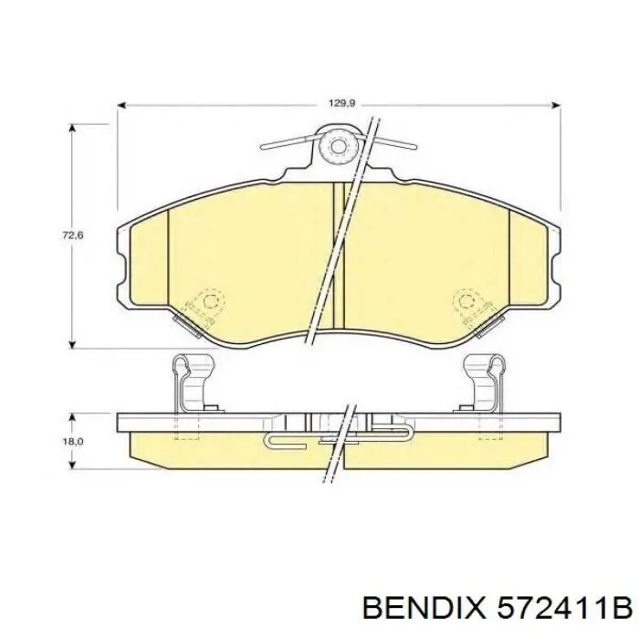 Купить 572411B Jurid/Bendix Колодки тормозные