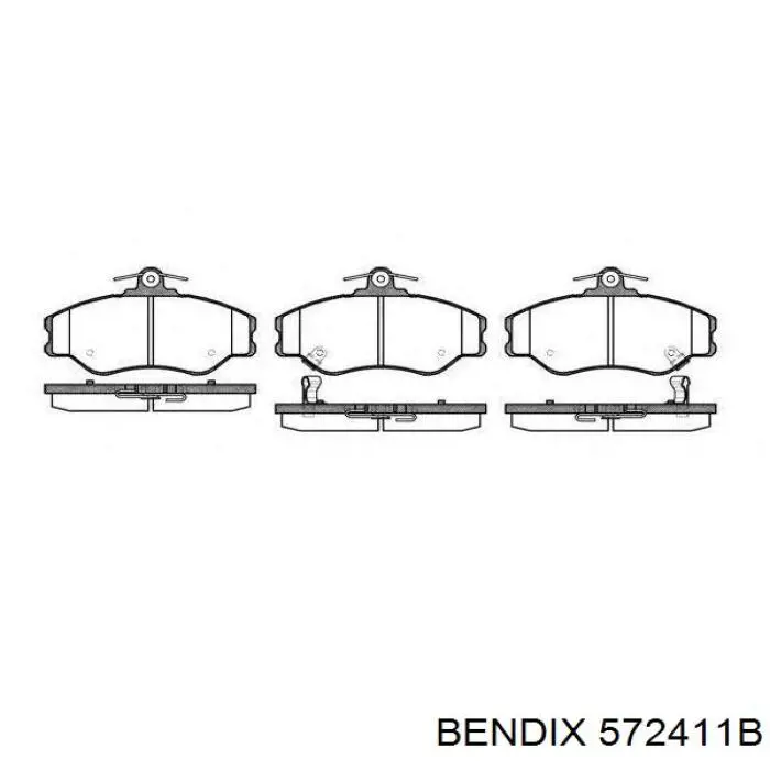 572411B Jurid/Bendix передние тормозные колодки