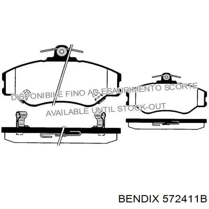 Тормозные колодки Jurid/Bendix 572411B